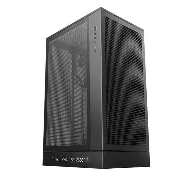 DeepCool CH270 DIGITAL datorchassi Micro ATX härdat glas, svart