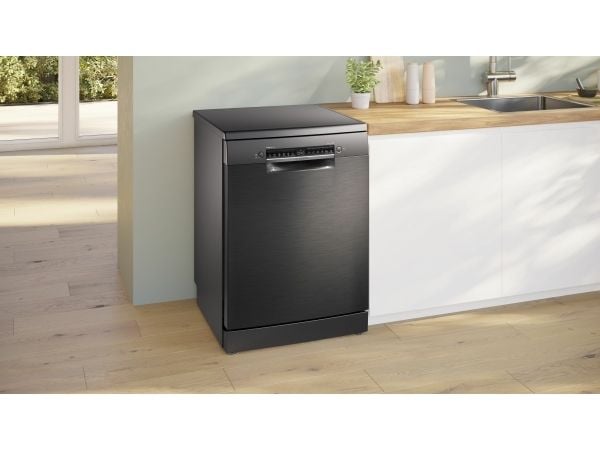 Bosch Serie | 4 SMS4EMC06E - Oppvaskmaskin - Wi-Fi - Nisje - bredde: 60 cm - dybde: 55 cm - høyde: 81.5 cm - svart inox