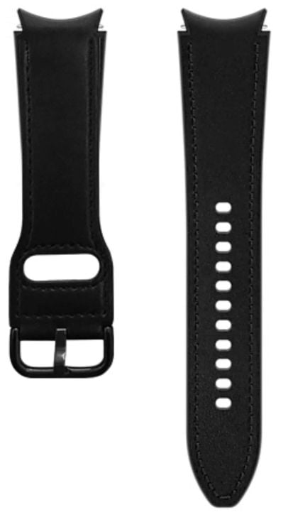 PURO GW4CLASSICBLK, Klokkereim, Samsung, Galaxy Watch 4, Galaxy Watch 4 Classic, Galaxy Watch 5, Galaxy Watch 5 Pro, Lær, Slate, 210 mm