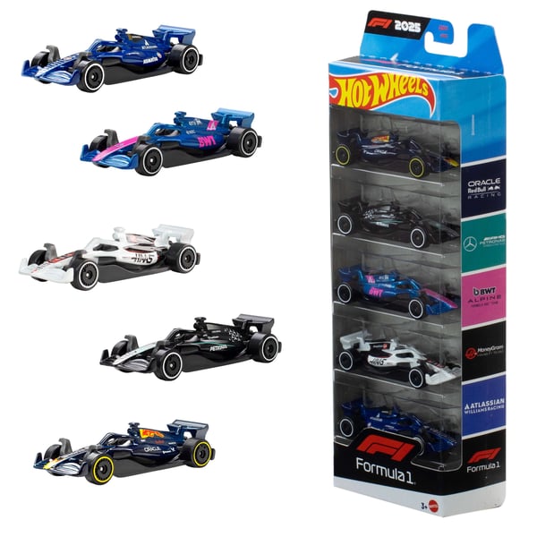 Hot Wheels F-1 Racing 2025 1:64 5-Pack
