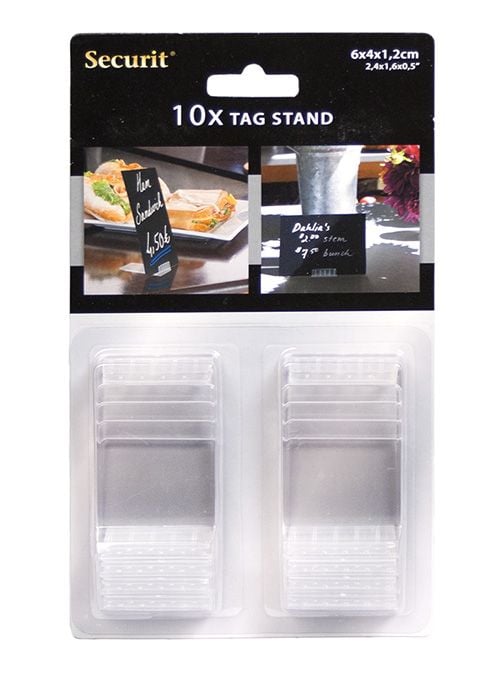 Securit TAG-HLD-TR, Gjennomsiktig, Plastikk, 20 mm, 120 mm, 20,5 cm, 6 stykker