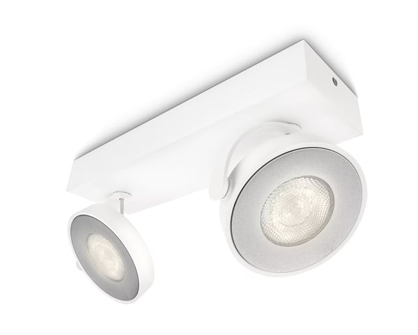 Philips WarmGlow LED Clockwork tak-/väggspotlight 2 x, Utanpåliggande spotlight, Glödlampan/-lamporna kan inte bytas ut, 2 lampor, LED, 9 W, 2700 K
