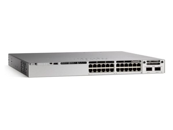 Cisco Catalyst C9300-24T-A, Hallittu, L2/L3, Gigabit Ethernet (10/100/1000), Power over Ethernet -tuki, Telineasennus, 1U