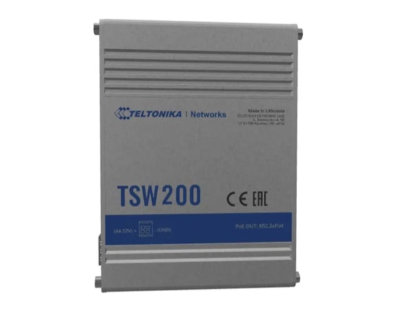 Teltonika TSW200, Hallitsematon, Gigabit Ethernet (10/100/1000), Power over Ethernet -tuki, Seinäkiinnitteinen