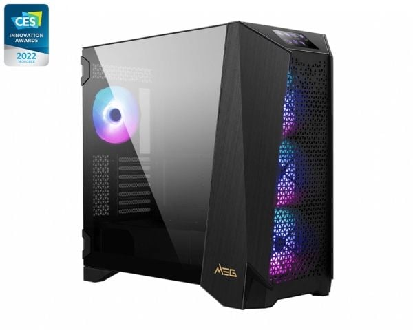 MSI MEG PROSPECT 700R PC-kotelo E-ATX, karkaistulasinen sivupaneeli, musta
