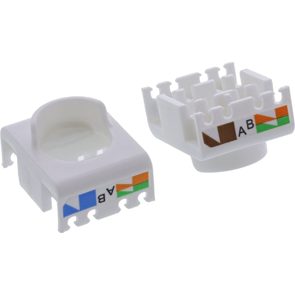 InLine 8-pack Keystone RJ45-uttag skärmad Cat.6A vit ( 76207W )