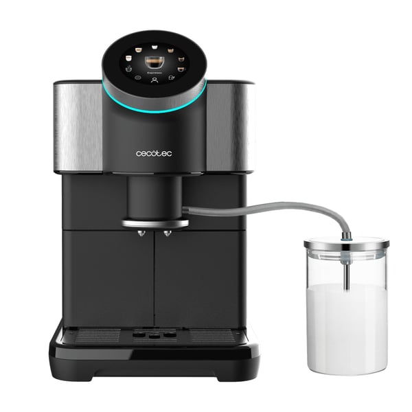 Cecotec Cremmaet Spin, Espressokone, 1,5 L, Kahvipavut, Sisäänrakennettu jauhin, 1450 W, musta