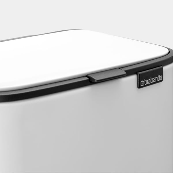Brabantia Bo, 4 L, Suorakulmainen, Terästä, Valkoinen, Muovi, Poljin
