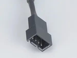 Akasa PWM fan extension cable, 0,3 m, 4-pin PWM, 4-pin PWM, Nikkeli, Musta, 80 mm