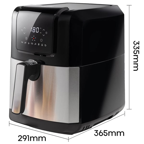 Hisense H06AFBS1S3, Varmluftsfrityr, 5 l, 80 °C, 200 °C, Single/enkelt, Svart