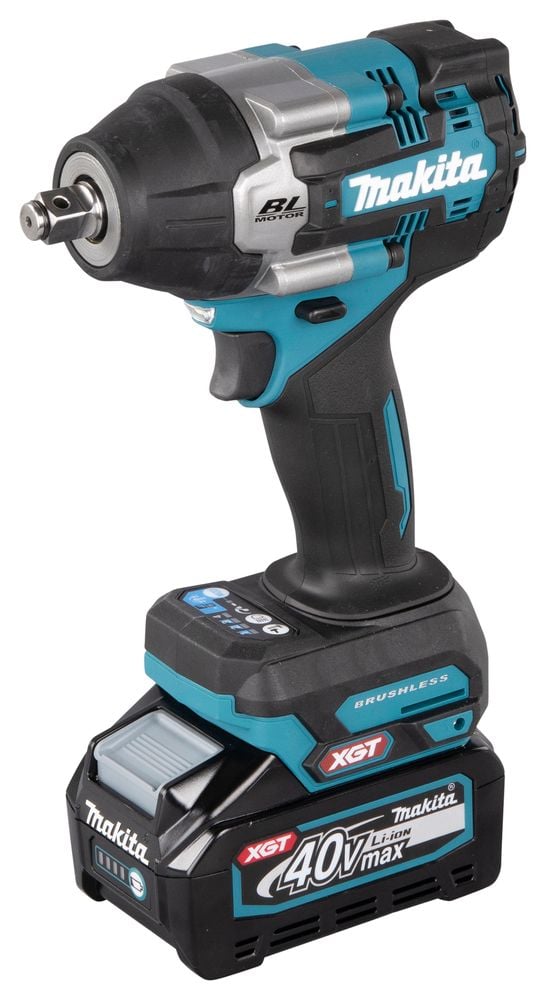 Makita TW007GM201 - Mutterdragare - sladdlös - 4 hastigheter - 1/2-tums kvadrat-drive - 1100 N·m - 2 batterier, laddare medföljer - 40 V