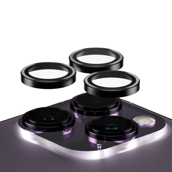 PanzerGlass Hoops kameralinsebeskytter for iPhone 14 Pro/14 Pro Max, svart