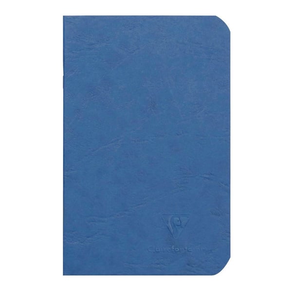 Clairefontaine "Age Bag" Blue Muistikirja 9x14cm, 96 sivua/48 arkkia, 90 grammaa valkoista paperia, Vuoraamaton, pahvikansi