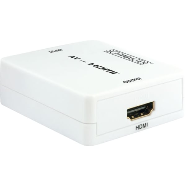 Schwaiger HDMRCA01 513 AV-muunnin 1920 x 1080, 3 x RCA–HDMI, valkoinen