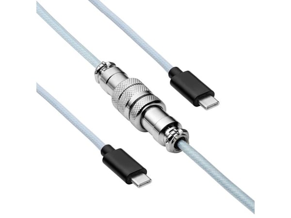 Akyga AK-USB-49 - USB-kabel - USB-C (hann) til USB-C (hann) - USB 2.0 - spiralkabel - blå