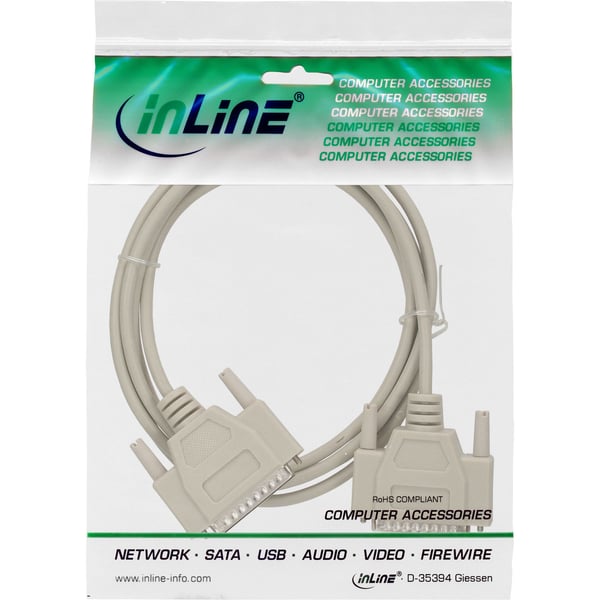 InLine 11112M, Beige, 2 m, DB25M