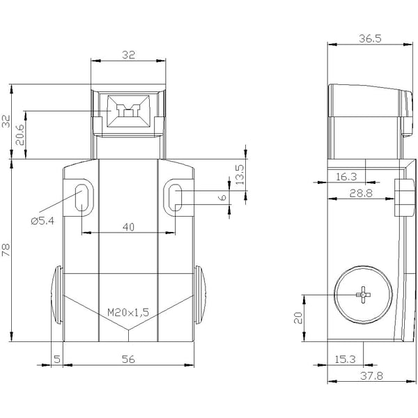 Siemens 3SE5122-0QV10-1AA7, Metall, IP66, IP67, Cuboid, 46 mm, 87 mm, 162 mm