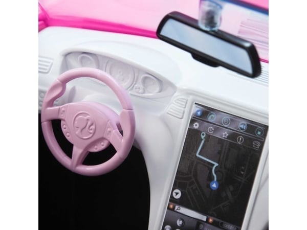 Barbie cabriolet leksaksbil, rosa, för 2 dockor, 3+
