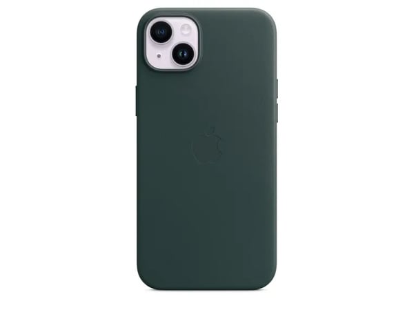 Apple iPhone 14 Plus -nahkakuori MagSafe-tuella, metsänvihreä
