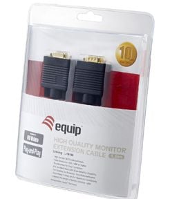 Equip 218130, 1,8 m, VGA (D-Sub), VGA (D-Sub), Hankjønn, Hunkjønn, Sort