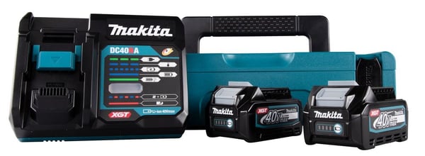 Makita 40 V XGT batteri- og laderpakke 2x2,5 Ah 191J81-6, MAKPAC