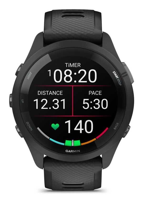 Garmin Forerunner 265 løpeklokke 1.3" AMOLED GPS 8 GB, svart/puddergrå