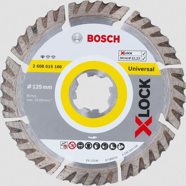 Bosch X-LOCK diamantskæreskive universal, 125 x 22,23 mm
