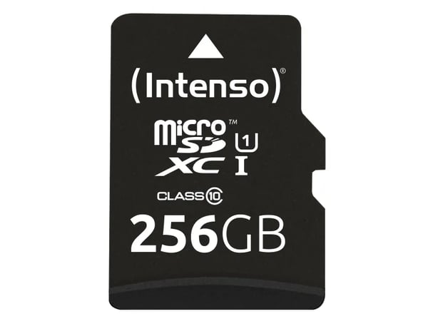 Intenso Premium - Flash-muistikortti (microSDXC-SD-sovitin sisältyy) - 256 GB - UHS-I / Class10 - microSDXC UHS-I
