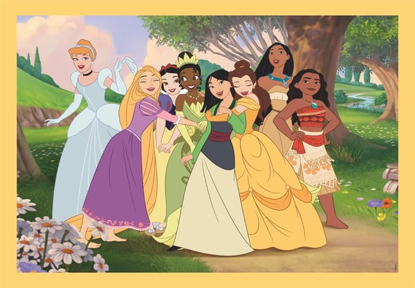 Clementoni Pussel SuperColor 4in1 Disney Princess - totalt 72 bitar (21746)