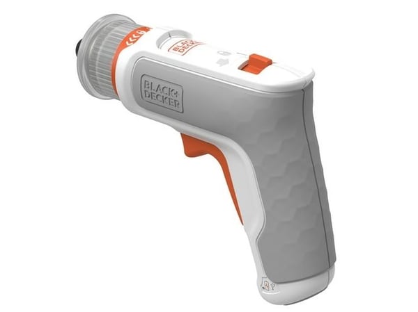 Black & Decker BCRTA01, Akkuruuvinväännin, Pistoolikahva, 1/4", Harmaa, Oranssi, Valkoinen, 180 RPM, 5,5 Nm