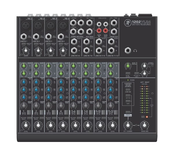 Mackie 1202VLZ4, 12 kanaler, 25 W