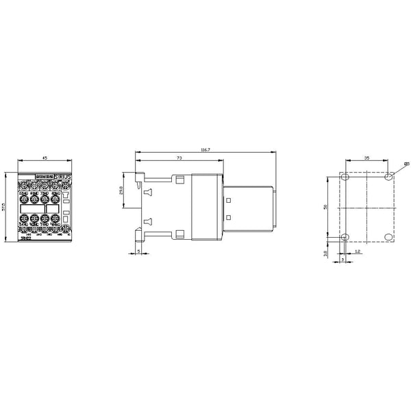 Siemens 3RH2271-1AP60 Apukosketin 7 katkaisukosketinta, 1 x katkaisukosketin 10 A 1 kpl 1 kpl