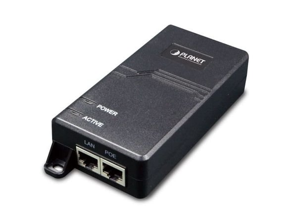 PLANET POE-172, Gigabitti Ethernet, 10,100,1000 Mbit/s, IEEE 802.3, IEEE 802.3ab, IEEE 802.3af, IEEE 802.3at, IEEE 802.3u, Musta, 100 m, PoE, Teho