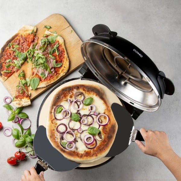 Domo DO9285PZ, 1 pizza(er), Svart, 32 cm, 400 °C, Keramisk, 0,9 m