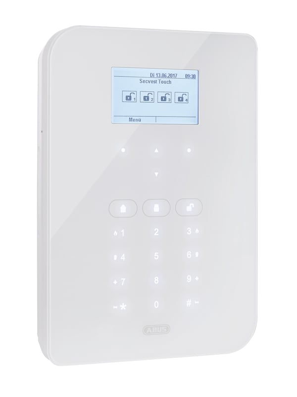 ABUS FUAA50500, Hvit, Berøringskontroll, E-mail, Dansk, Tysk, Nederlandsk, Engelsk, Fransk, Italiensk, 100 m, 868.6625 MHz