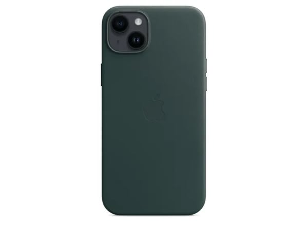 Apple iPhone 14 Plus -nahkakuori MagSafe-tuella, metsänvihreä