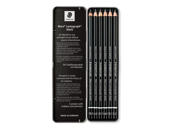 Blyant Staedtler Mars Lumograph 100B G6 ass. (6 stk.)