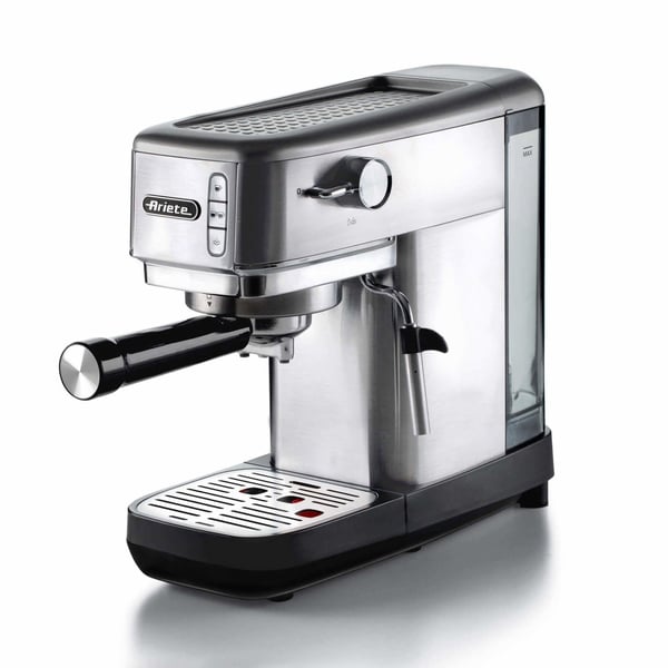 Ariete 1380/10, Espressokone, 1,1 L, Jauhettu kahvi, Kahvinappi, 1300 W, Hopea