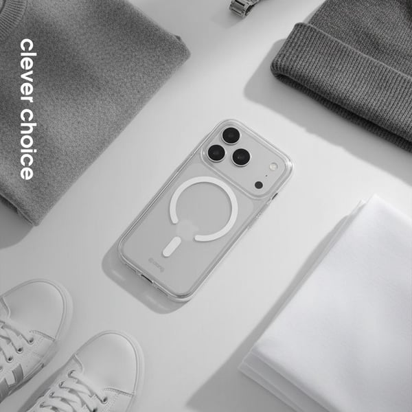 Crong Clear MAG Cover - Magsafe-etui for iPhone 17 Pro Max gjennomsiktig