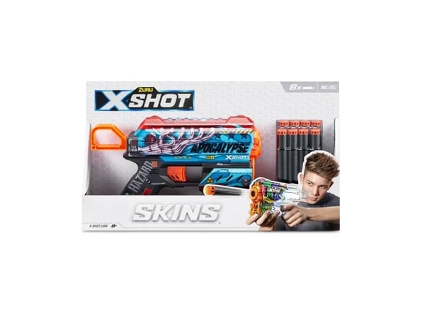 ZURU X-Shot Skins - Flux Apocalypse, Dart Blaster - Tikkapommi