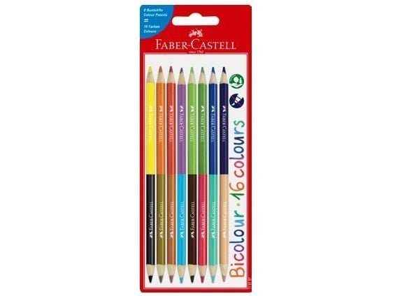 Faber-Castell färgpennor 8-pack 116197 Bicolor, 16 färger