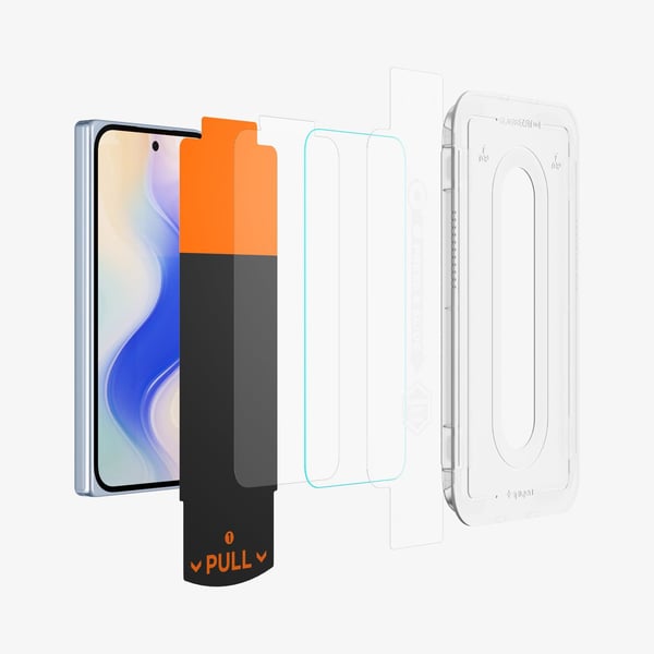 Spigen GLAS.tR EZ Fit Pro, Google, Pixel 10 Pro Fold, Pölynkestävä, Naarmuuntumisenkestävä, Läpinäkyvä, 2 kpl