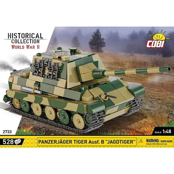 COBI 2733, Tank model, 1:48, Panzerjäger Tiger Ausf.B Jagdtiger, Alla, 528 styck, 8 År