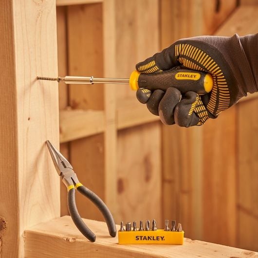 Stanley STMT0-74101 työkalusarja, 38 työkalua, keltainen laukku