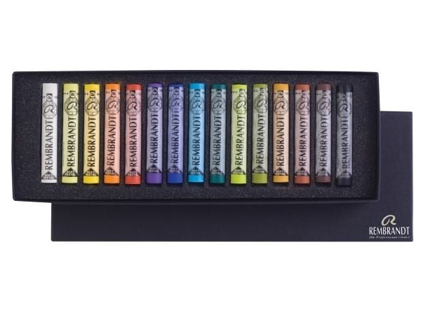 Rembrandt myk pastelsett, 15 hele pasteller
