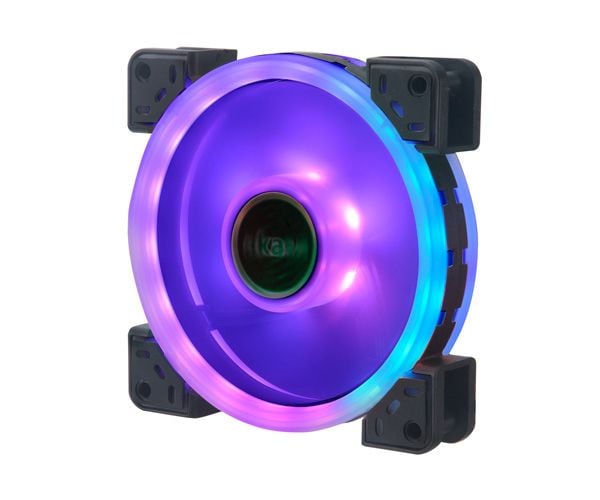Akasa Vegas TLX, Fan, 12 cm, 1500 RPM, 23,8 dB, 35,2 cfm, Svart, Vit