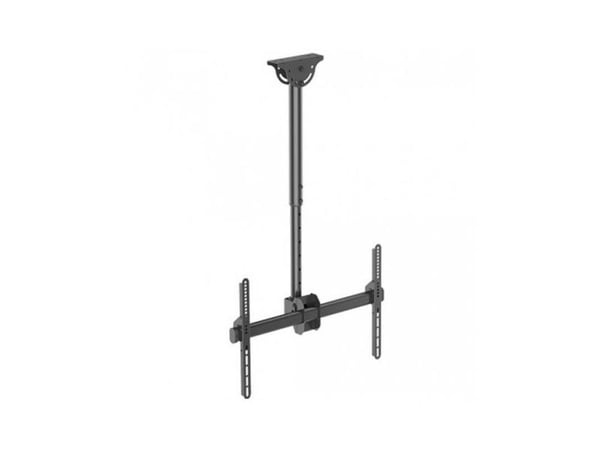 TECHly - Monteringssett (takmontering, monteringsbrakett, teleskopstang) - for flatpanel - stål - svart - skjermstørrelse: 37"-70" - takmonterbar