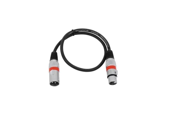 Omnitronic 30220401, XLR (3-pin), Hankjønn, XLR (3-pin), Hunkjønn, 0,5 m, Svart