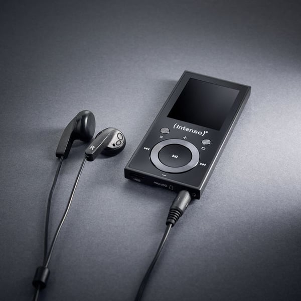Intenso 3717490, MP4-spelare, 64 GB, LCD, USB 2.0, Svart, Hörlurar