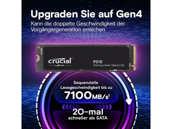 Crucial P310 SSD 4 TB M.2 2280 PCIe 4.0 x4 NVMe 5500 MB/s CT4000P310SSD8